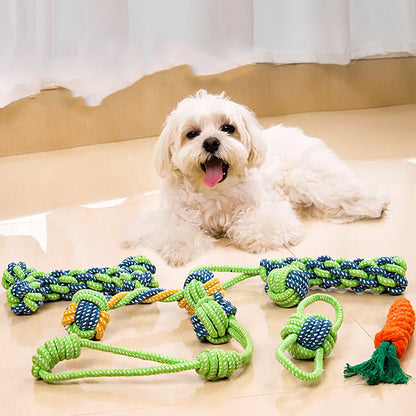 Wint Dog Cotton Rope For Relieving Boredom Grinding Toys Iarge And Medium-Sized Puppy Toys Dog nteractive Anti Bite Tug of War