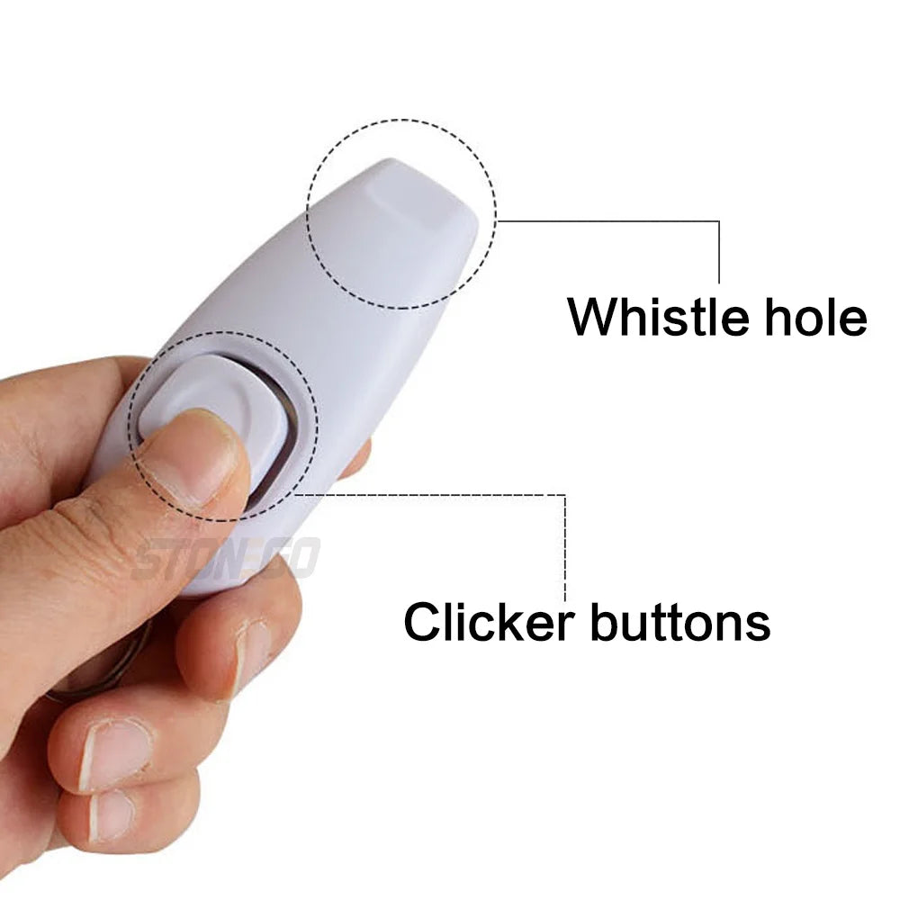 Pet Multifunction 2 in 1 Clicker & Whistle Dog Trainer Clicker With Keyring Pet Puppy Trainer Dog Flute & Clicker Pet Supplies