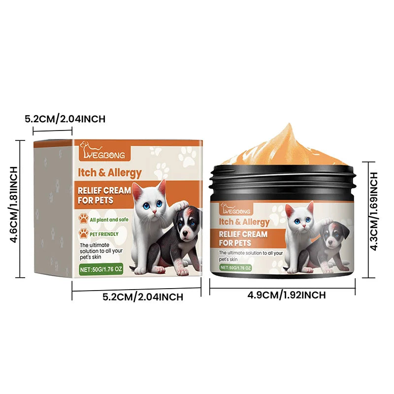 Pet Antiitch Antiallergic Cream,Herbal Extraction Relieve Animal Itching By Allergy & Bite