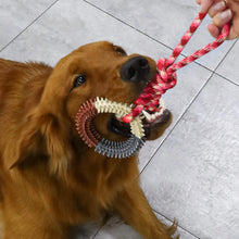 Dog Teeth Grinding Anti Bite Cotton Rope Toy Pet Colorful Weaving Knot Toy Dog Self Fun Toy