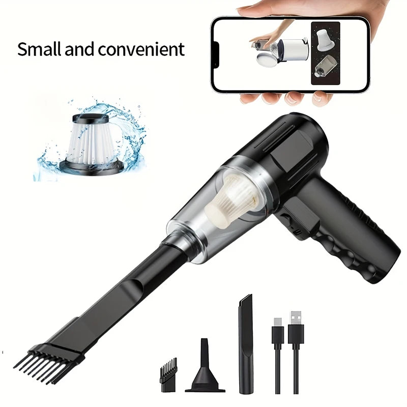 Xiaomi 9000pa Wireless Mini Car Vacuum Cleaner 120w High-power Car Home Dual-use Handheld Home Appliance Small Pet Hair Dryer