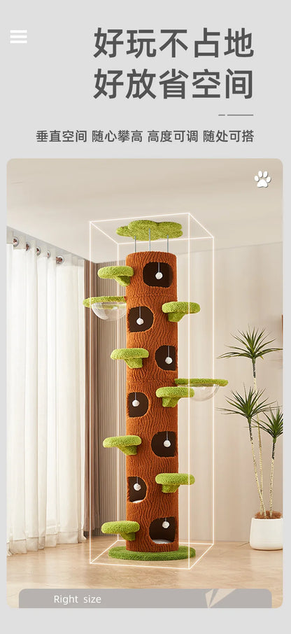 Cat climbing frame nest, cat tree integration, non-solid wood Tongtian pillar, fram toys products