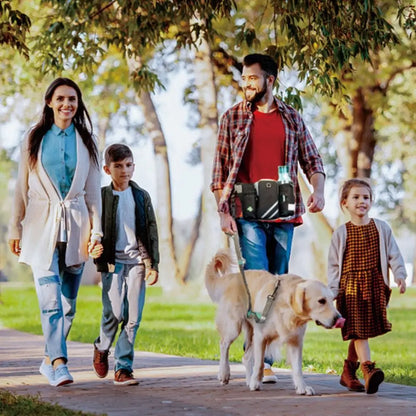 New Retractable Dog Walking Bag Adjustable Reflective Puppy Training Pouch Outdoor Hands Free Waist Bag Running