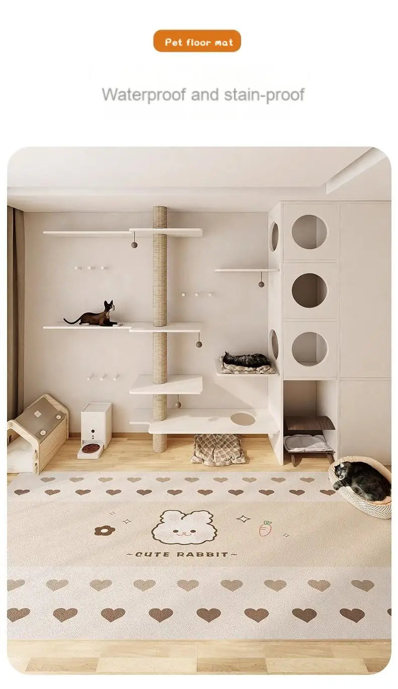 ペット用ゴミ箱 PVC防水・尿パッド付き犬用フェンス 犬小屋 滑り止めプラスチックカーペット 掃除不要