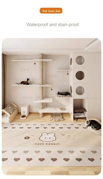 ペット用ゴミ箱 PVC防水・尿パッド付き犬用フェンス 犬小屋 滑り止めプラスチックカーペット 掃除不要