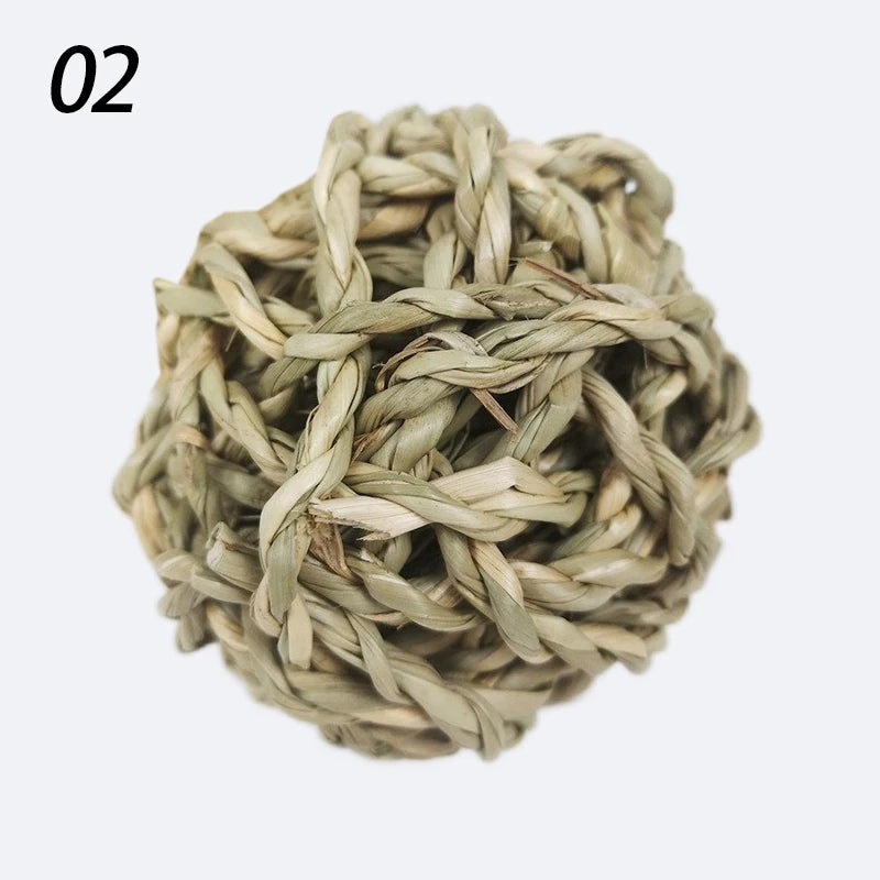 7CM Chewing Braided Ball Guinea Pig Rabbit Hamster Small Animal Play Pet Interactive Chew Toy