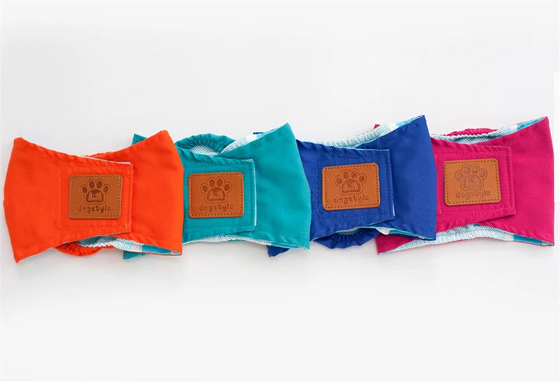 Solid Color Male Dog Diapers – Washable Cotton Dog Shorts