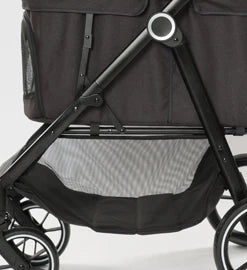 Luxury Pet Stroller Detachable and Folding Carrier Small Medium Dogs And Cats Trailer with Steel Pipe PC505 Large  Storage Bag