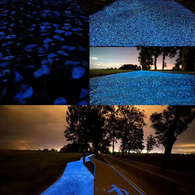 1000-3000Pcs Luminous Sand Glow In The Dark Pebbles Stone Home Garden Yard Outdoor Path Lawn Decoration Fish Tank Aquarium Decor