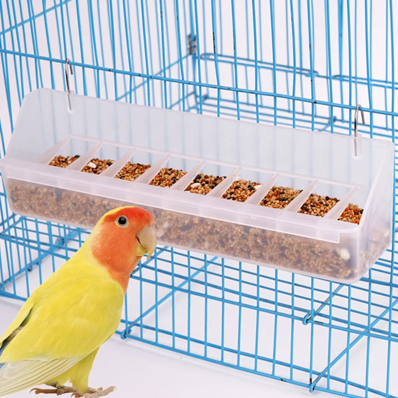 Pigeon Feeder Removable 6 Slots Hanging Chicken Feeder Trough Water Trough for Pigeon Parrots Chicks Quail Duck Bird Poultry 1Pc