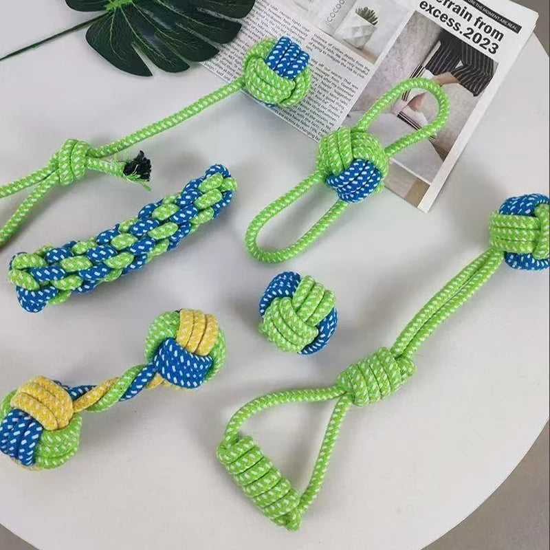 Wint Dog Cotton Rope For Relieving Boredom Grinding Toys Iarge And Medium-Sized Puppy Toys Dog nteractive Anti Bite Tug of War