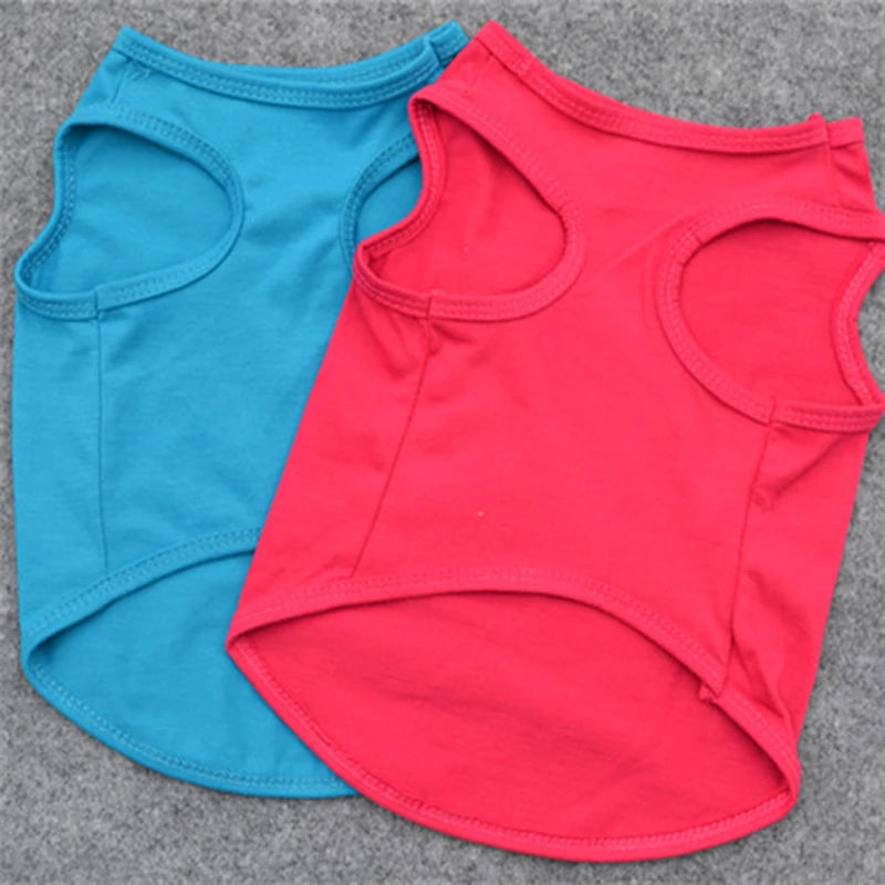 Summer Pet Clothes Solid Print Puppy Cat Vest for Cats Cool Breathable Kitten Pajamas Sphynx Persian Clothing ropa para gatos