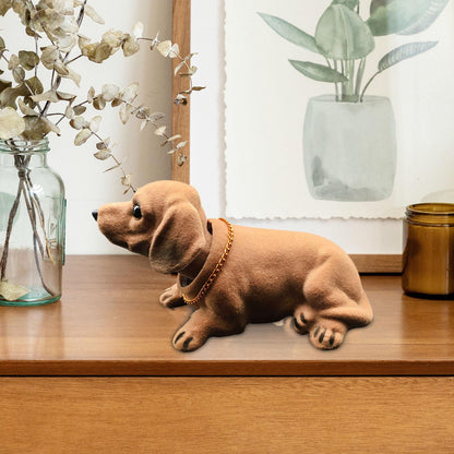 Creative Bobble Head Dog Figure Ornament Statue Cute Shaking Head Dog Car Ornament for Car Dashboard Tabletop Decoration Bobbing