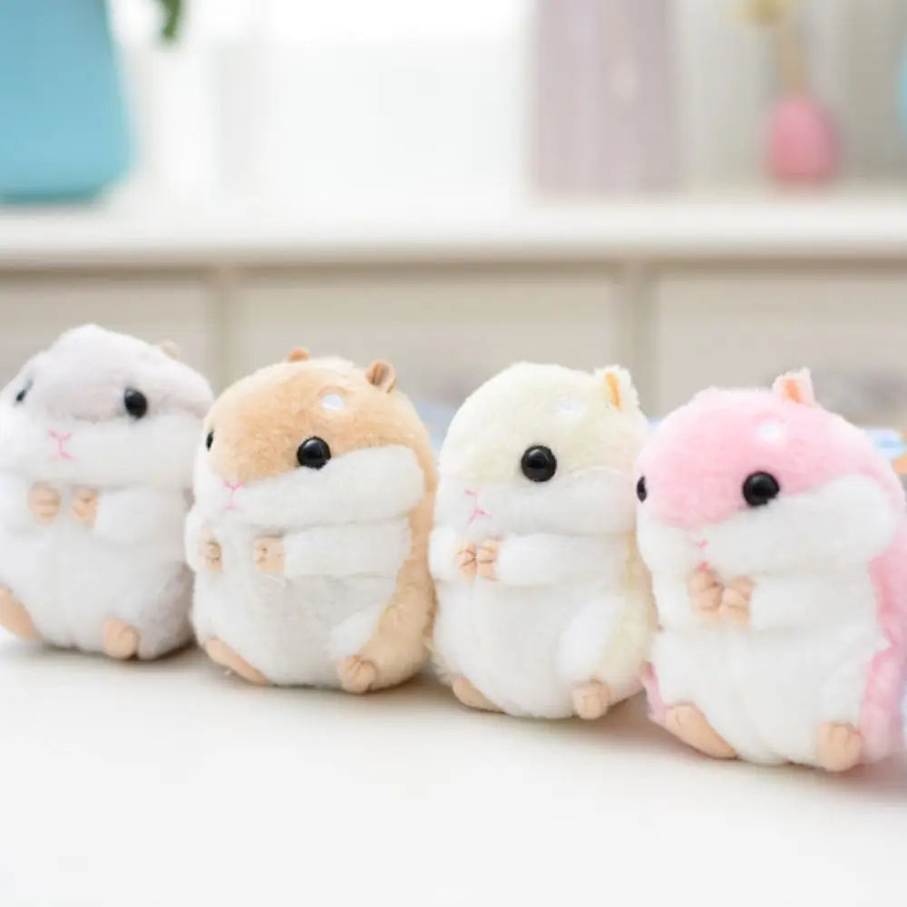 Plush Toys Animal Children toys key chain Stuffed 10cm Hamster pendant Kawaii Dolls Kids Child Christmas Gifts bag Doll For baby