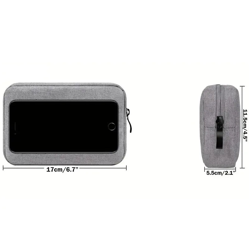 Digital Portable Organizer Case for Headphones Travel Closet Storage Bag Zipper Accessories Charger Data Cable USB Bag