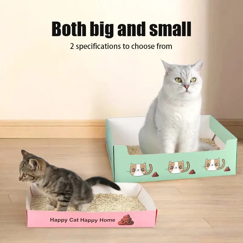 Foldable Disposable Cat Litter Box Pet Sand Box Container Kitten Travel Toilet Anti-splash Waterproof Large Space Cat Bedpan