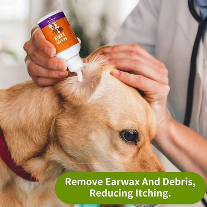 Pet Ear Cleaner 100X Puppy Ear Drops Cleaning Wipes Set Descaling Liquid 60ml For Home Travel Pet Care Supplies For Itch Relief