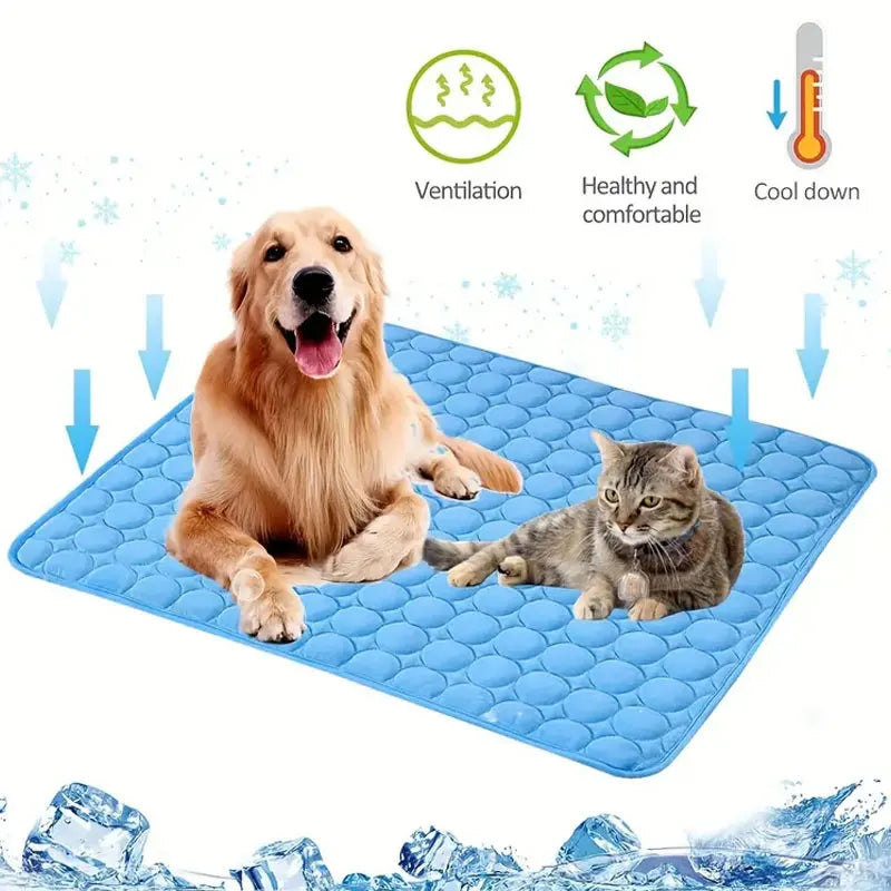 Dogs Self Cooling Mat Pet Cat Cooling Mat And Sleeping Pad For Pets Summer Cool Pads Blanket Washable Ice Silk Breathable Mat