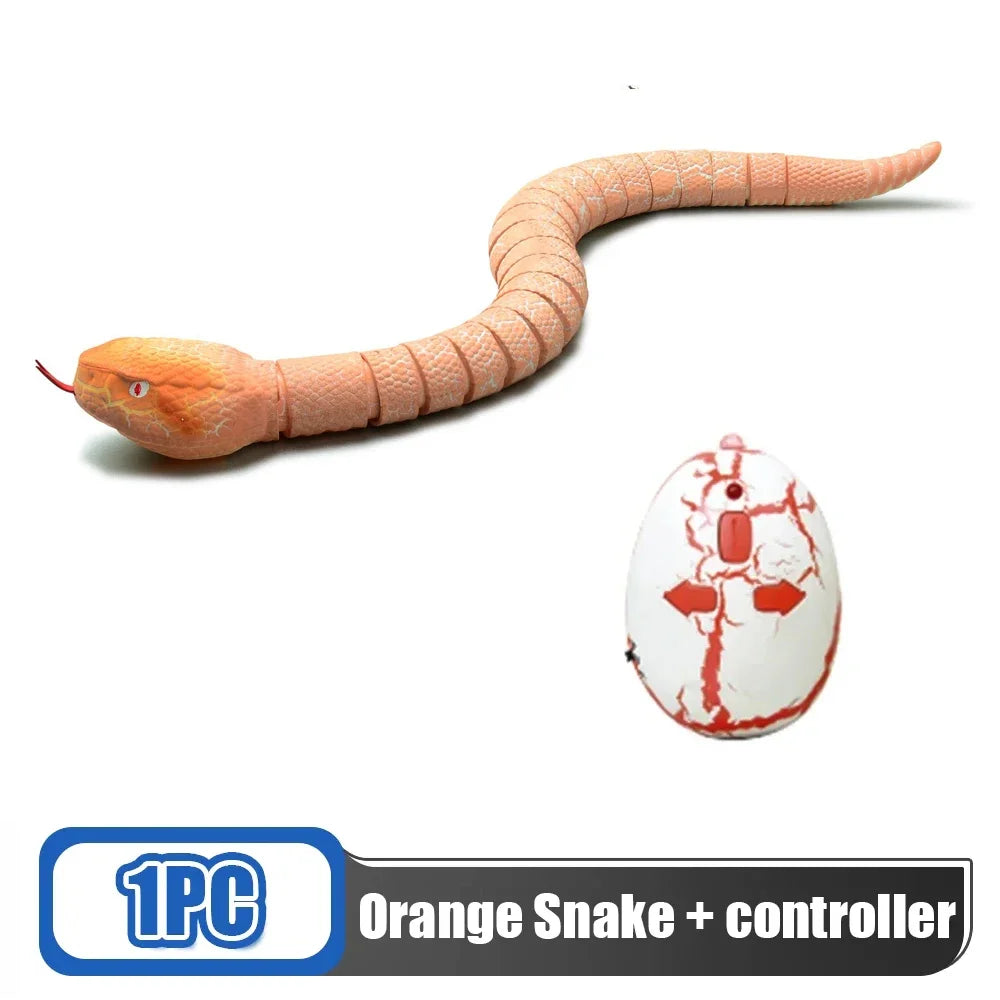 Remote Control Snake Pet Interactive Toy 16 Inch Toy Snake Egg Shaped Infrared Controller Prank Toy Ideal Gift for Kids Adults