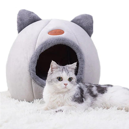 冬の猫用ベッド、深い眠りの快適さ、小さなマットバスケット、小型犬用ハウス、ペットテント、居心地の良い洞窟、屋内用キャマガト