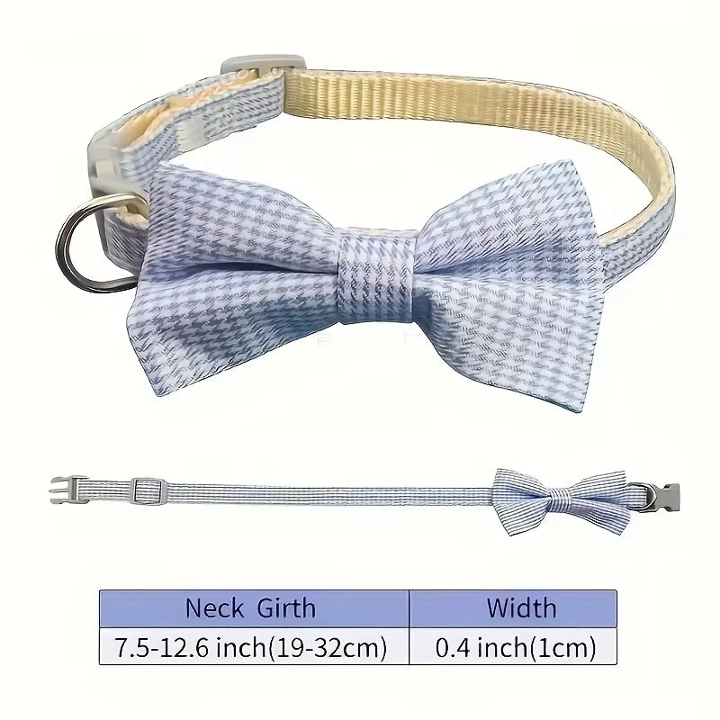 1 Piece Adjustable Plaid Cat Collar Tie Knot - Perfect for Festive Dressing and Everyday Wear