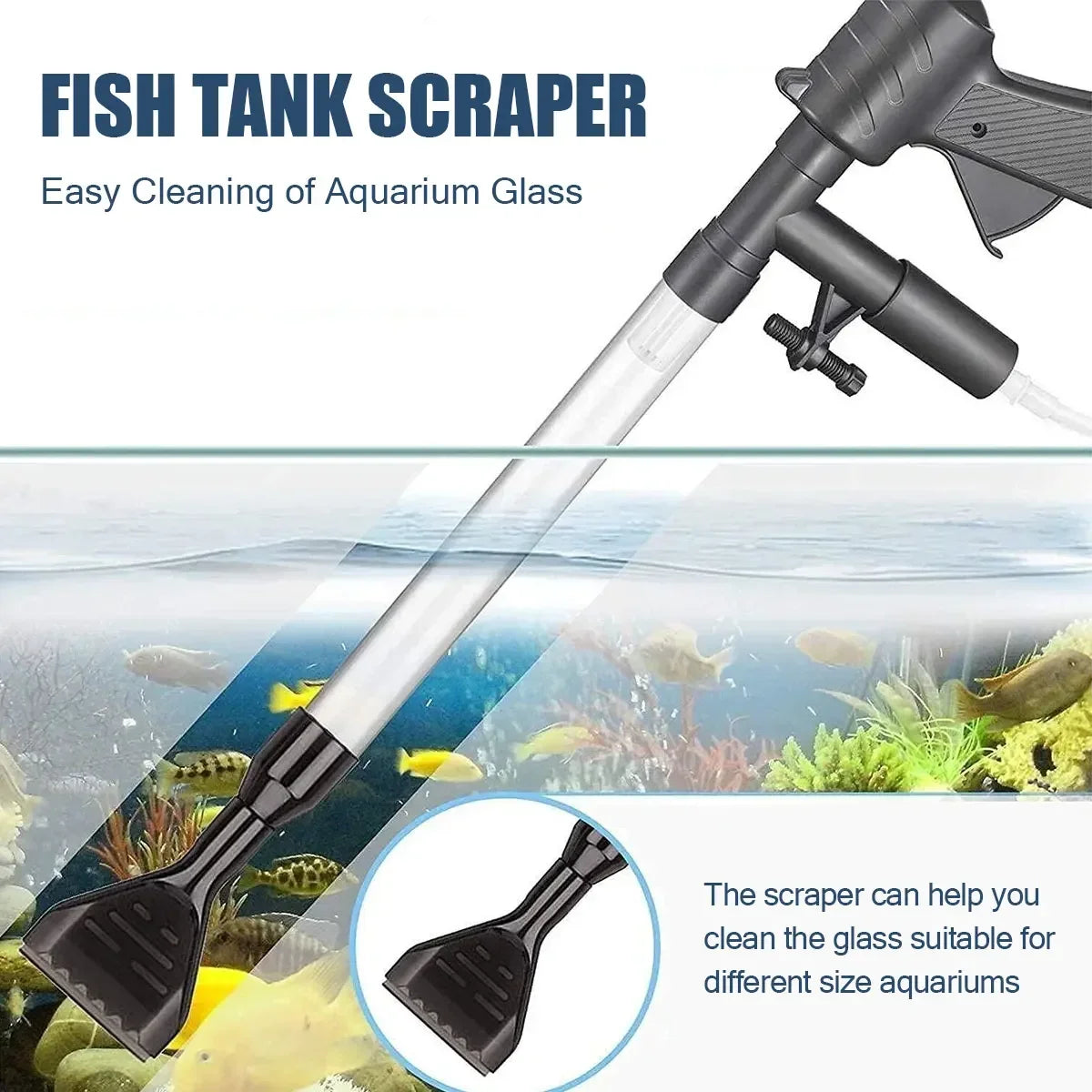 Manual Water Changer Fish Tank Cleaning Tool Aquarium Sand Gravel Cleaner Siphon Principle fish tank accessories