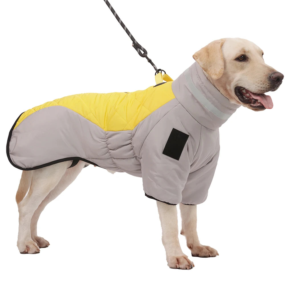 Big Dog Jacket Winter Warm Dog Clothes for Medium Large Dogs Waterproof Pet Coat Labrador Costume Golden Retriever Vest Overalls