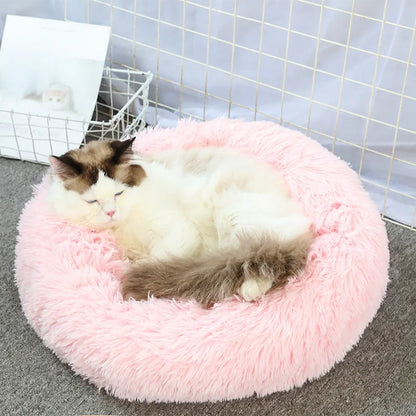 超ソフトペット猫ベッド プラッシュ フルサイズ 洗える 落ち着いたベッド ドーナツベッド 快適な睡眠アイテム あらゆる種類の猫に適しています