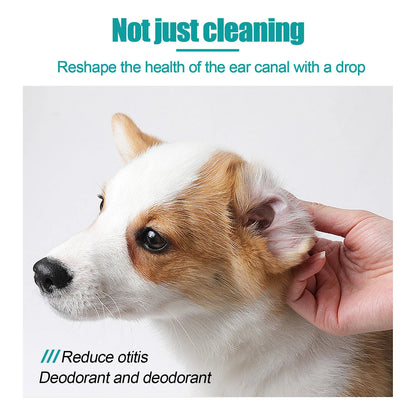 Pet Ear Cleaner Puppy Ears Mite Removal Dog Cat Clean Earwax Deodorant Infection Control Prevent Itching Soothing Dog Ear Drops