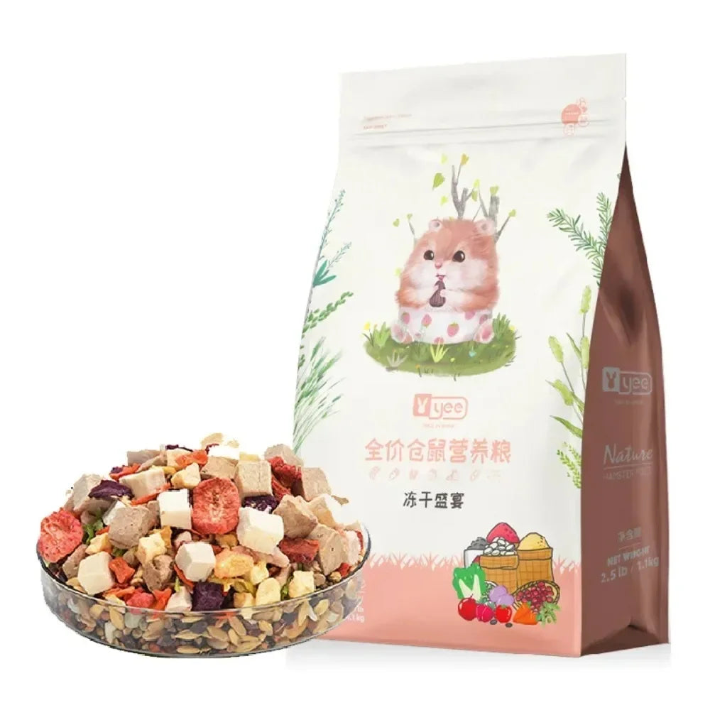 Yee Hamster Grain Golden Bear Nutrition Staple Food Feed Bread Worm Grain Self-matching Package Flower Branch Snack Supplies