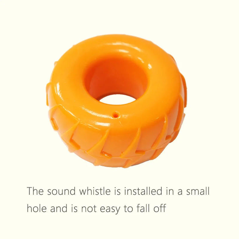 CAITEC Dog Toys Squeaking Tire Toy Durable Floatable Springy Pet Toys Bite Resistant