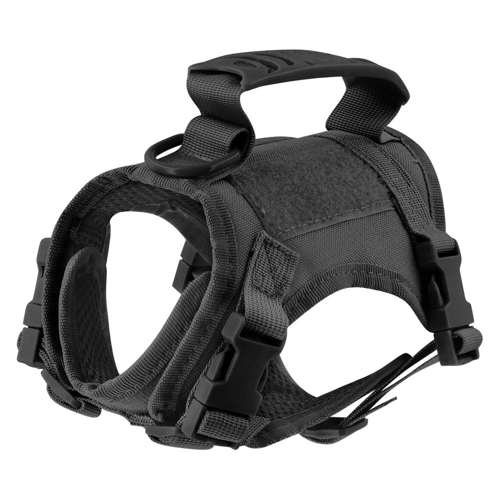 Tactical Cat Harness For Walking Escape Proof Adjustable Pet Vest Harness Soft Mesh With Control Handle For Large Cat Small Dog