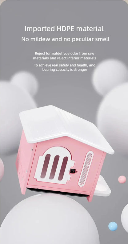 All-Season Plastic Dog House for Indoor & Outdoor Use