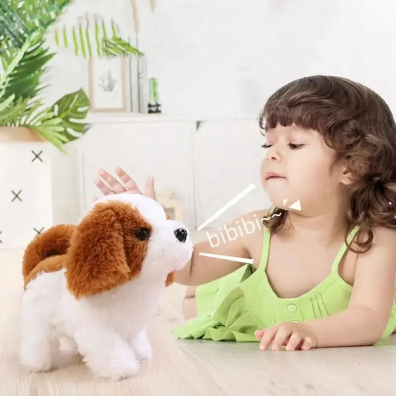 Realistic Plush Simulation Smart Dog Children Toy Can Walking And Call Electric Plush Robot Pet Dog Toddler Christmas Gift