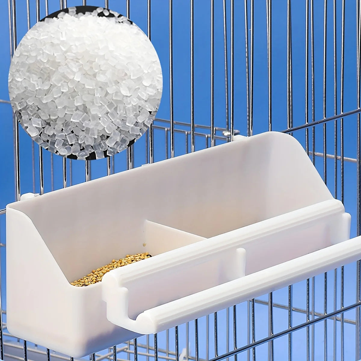 Double grid stand bird feeder