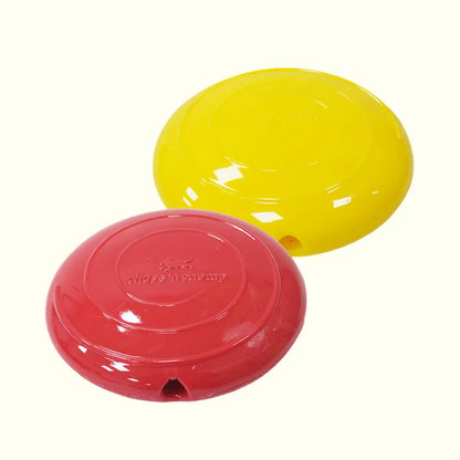 CAITEC Dog Toys Squeaking Foraging Disc Springy Durable Floatable Foraging and Chewing Pet Toy