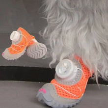 4pcs/set Protecting Breathable Dog Mesh Shoes Adjustable Anti-slip Pet Boots Thin Soft Sole Dog Sneakers Summer Season