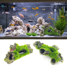 魚缸樹幹裝飾樹脂魚缸裝飾天然外觀可隱藏蝦魚造景石