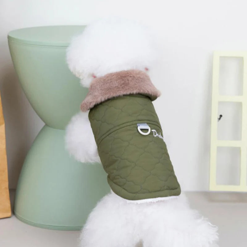 Warm Fleece Dog Jacket Vest Winter Dog Clothes Puppy Cats French Bulldog Coat Chihuahua York Pet Apparel for Small Medium Dogs