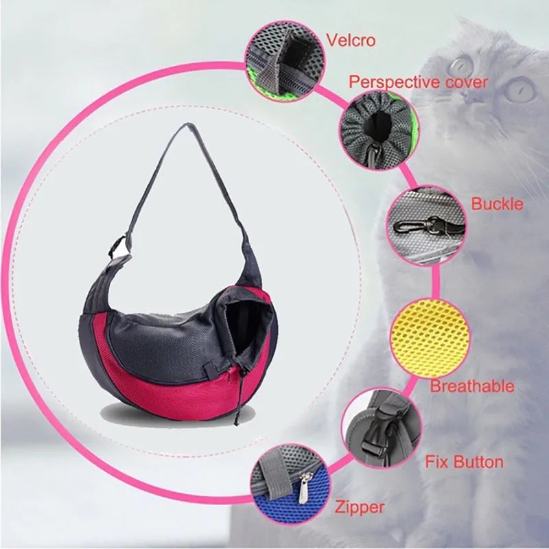 Pet Bag Portable dog Carrier Breathable Outdoor Travel cat Shoulder Bag Comfort Foldable dog carrier pet cat Cross-body Bags