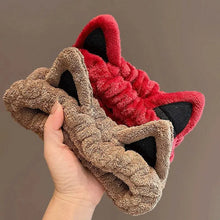 1 件裝洗臉頭帶髮帶貓耳朵珊瑚絨卡通可愛創意髮飾