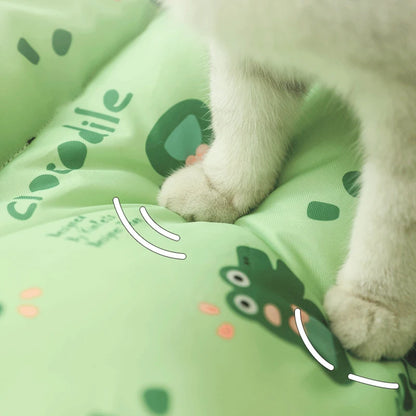 MADDEN  Summer Cooling Pet Cat Bed Cushion Ice Pad Dog Sleeping Square Mat for Puppy Dogs Cats Pet Kennel Top Quality Cool Cold