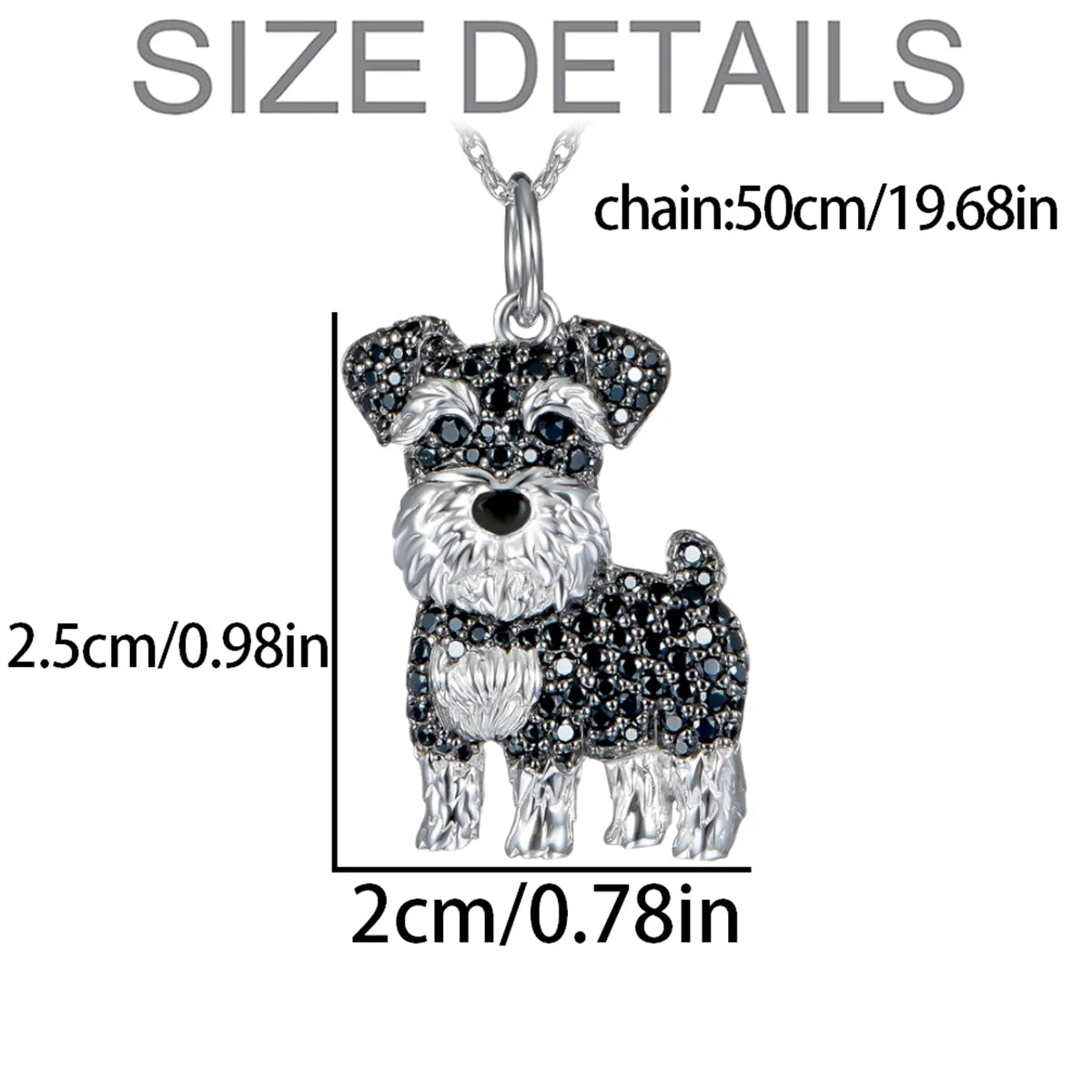 Exquisite and Cute Schnauzer Dog Pendant Necklace for Women Elegant Pet Puppy Jewelry Animal Accessories