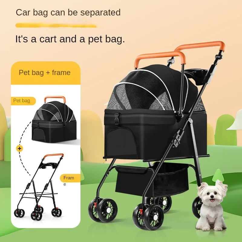 Pet Cart Dog Cat Large Dog Small Dog Out Pet Cart Outdoor Travel Lightweight Foldable