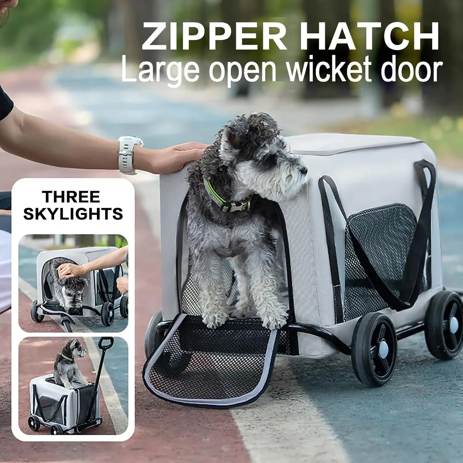 Wholesale Lightweight 4-Wheel Pet Travel Trolley Detachable Dog Stroller Pet Carrier Bag for Cats and Dogs