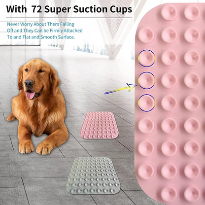 Poursweet 犬用舐めマット 吸​​盤付き スローフィーダー ペットの不安解消 猫の食事、ヨーグルト、ピーナッツバターのトレーニングに