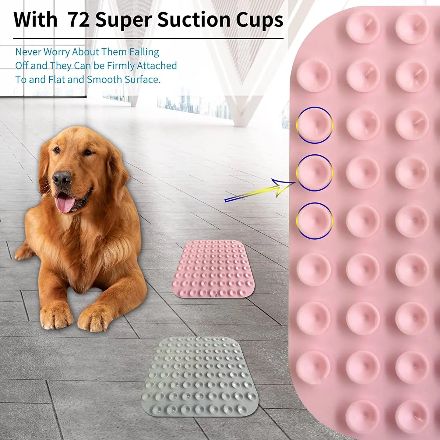 Poursweet 犬用舐めマット 吸​​盤付き スローフィーダー ペットの不安解消 猫の食事、ヨーグルト、ピーナッツバターのトレーニングに