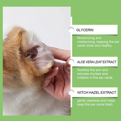 Dog Ear Cleaner Wipes Effective Cat Ear Wipes Dog Ear Cleaning Pads Soothing Dog Ear Cleaner Cat Ear Cleaner Wipes for Pet Dogs