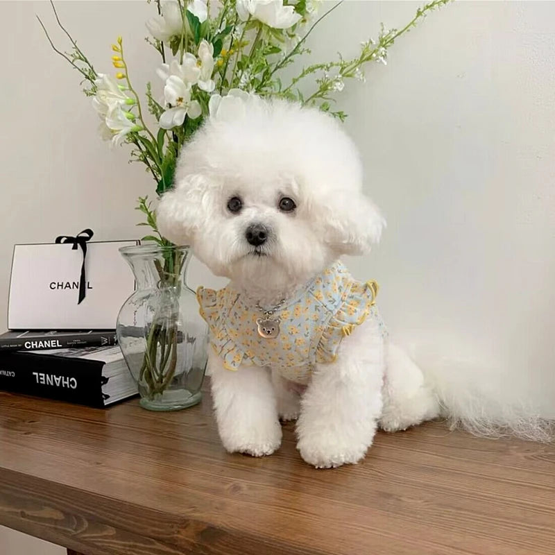 Floral Dog Vest for Summer – Cute Puppy Shirt for Girls