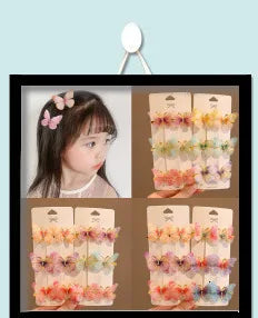 5PCS New Cute Princess Mesh Double-layer Butterfly Lovely Girls Hairpins Children Headwear Hairgrip Hair Clips Hair Accessories